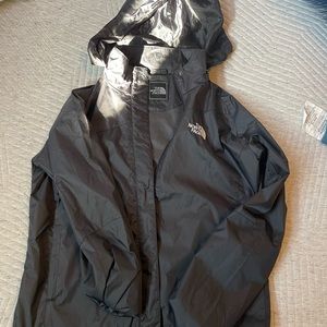Black North face Rain Jacket Womens L